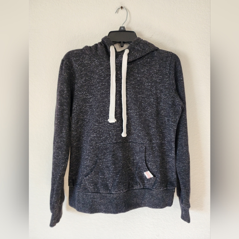 Reflex Dark Gray Hoodie with White Drawstrings Size Small